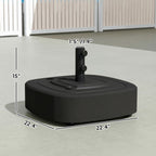 Patio Umbrella Base with Wheels, 110 lbs Sand/86 lbs Water, Black