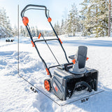 40V 18" Cordless Snow Blower, Brushless 1400W Motor, PU Auger, 2x4Ah Batteries