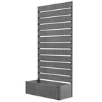 35.6" x 15" x 70.9" Raised Garden Bed with Trellis, Dark Grey