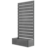 35.6" x 15" x 70.9" Raised Garden Bed with Trellis, Dark Grey