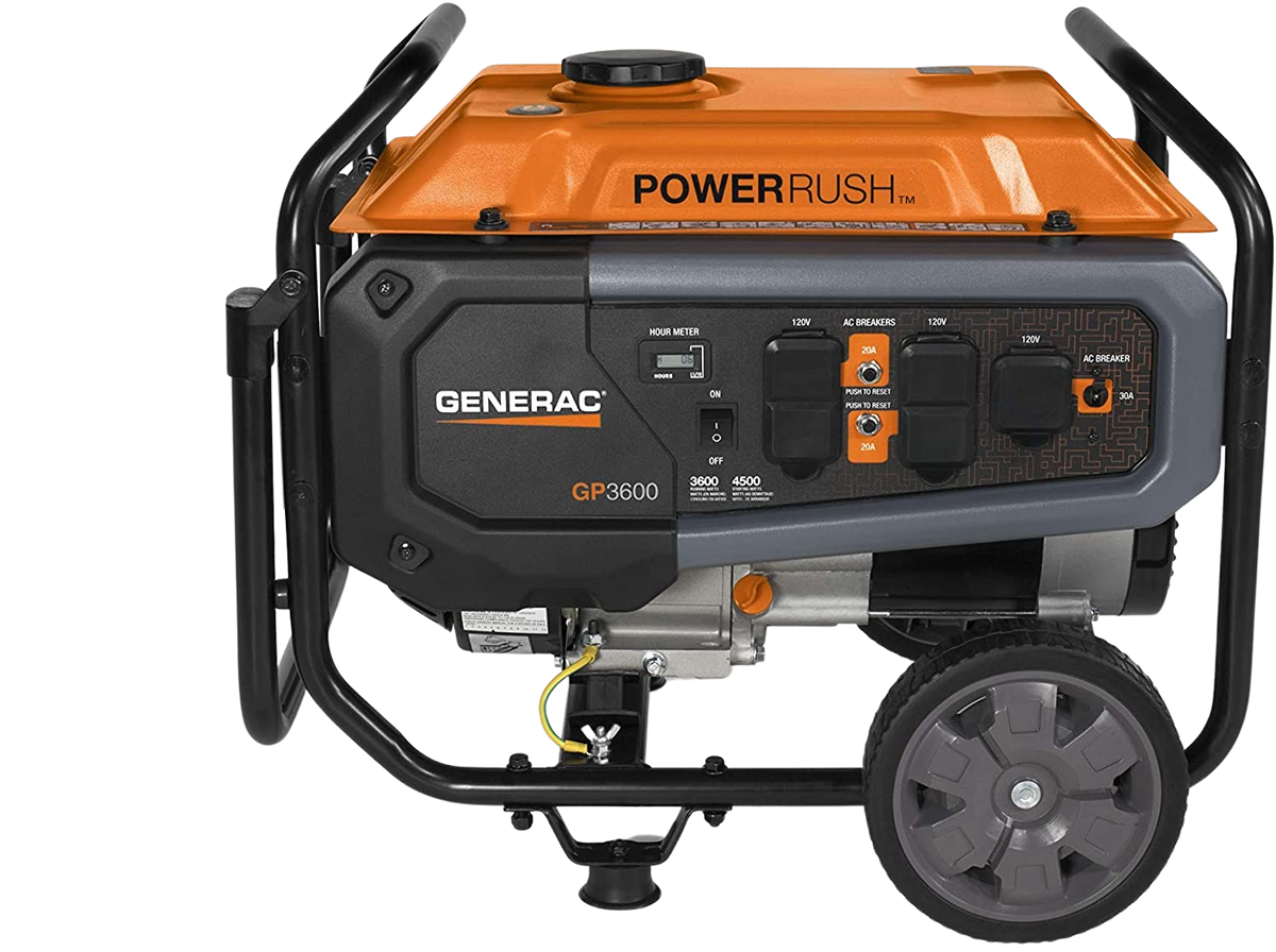 3600W/4500W CARB Compliant Portable Gas Generator - Refurbished