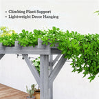 PerArbor 2 x 2m Wooden Pergola Kit with Stable Frame for Climbing Vines, Grey