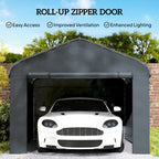Carport Sidewall Panels Set of 4 for 12' x 20' Carports, Dark Gray