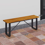 47" 2-Person Acacia Wood Outdoor Bench, Teak