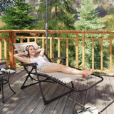Zero Gravity Chair with 5-Position Backrest and Headrest, Beige
