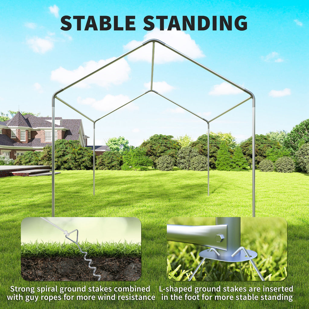 3 x 3 m Heavy Duty Garden Gazebo with Sides, Windows & 4 Weight Bags, Grey