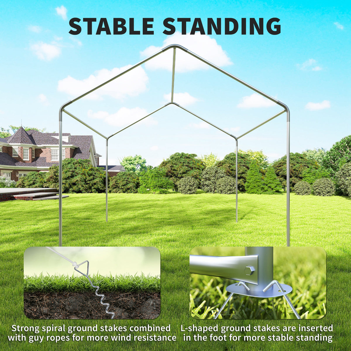 3 x 3 m Heavy Duty Garden Gazebo with Sides, Windows & 4 Weight Bags, Grey
