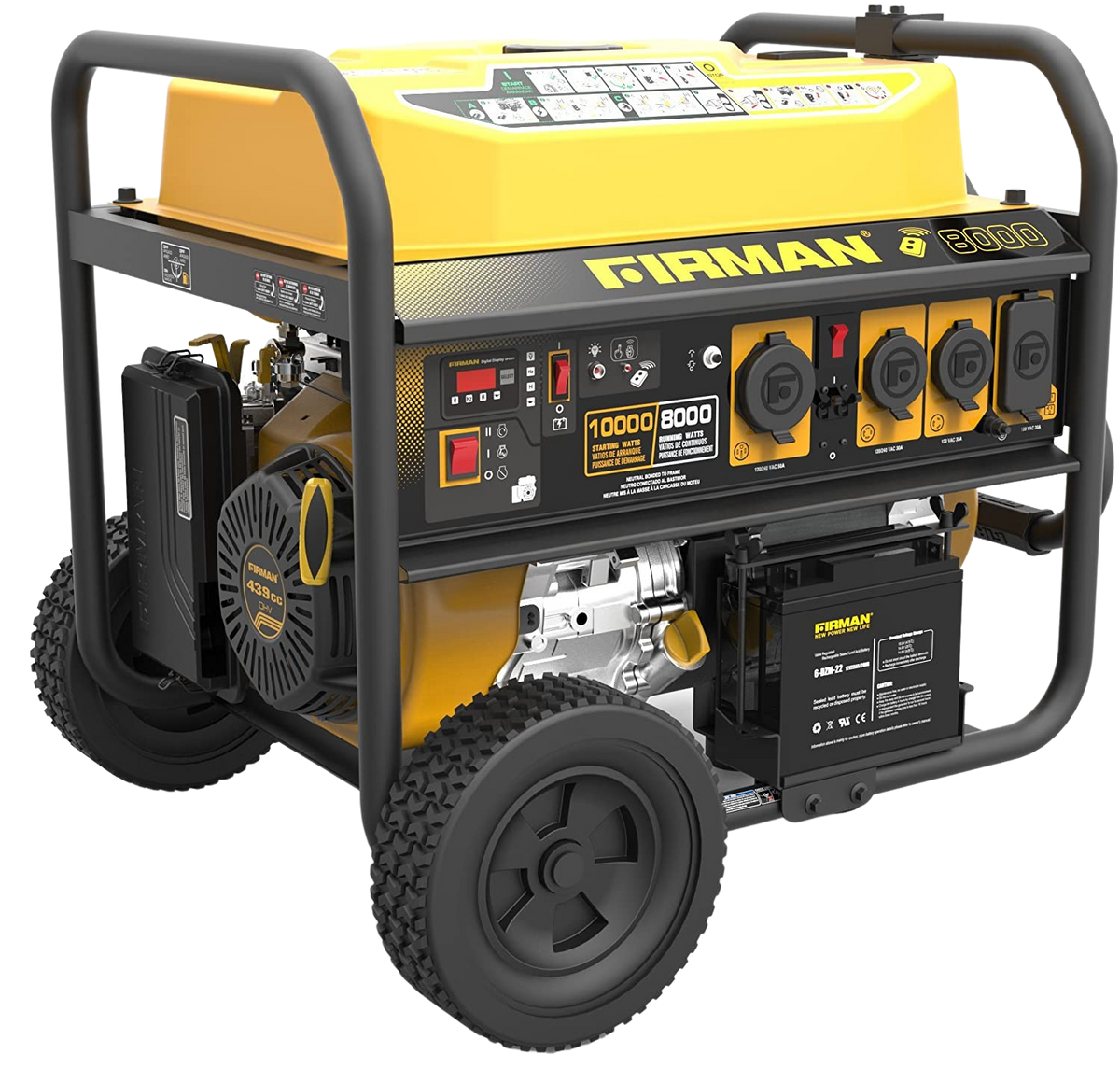 8000W/10000W Remote Start 50A Gas Generator - Refurbished