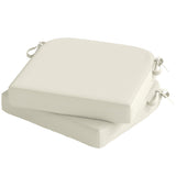 Set of 2 Outdoor Chair Seat Cushions, 40 x 40 cm, Cream White
