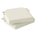 Set of 2 Outdoor Chair Seat Cushions, 40 x 40 cm, Cream White