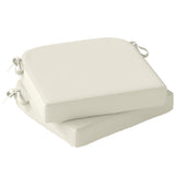 Set of 2 Outdoor Chair Seat Cushions, 40 x 40 cm, Cream White