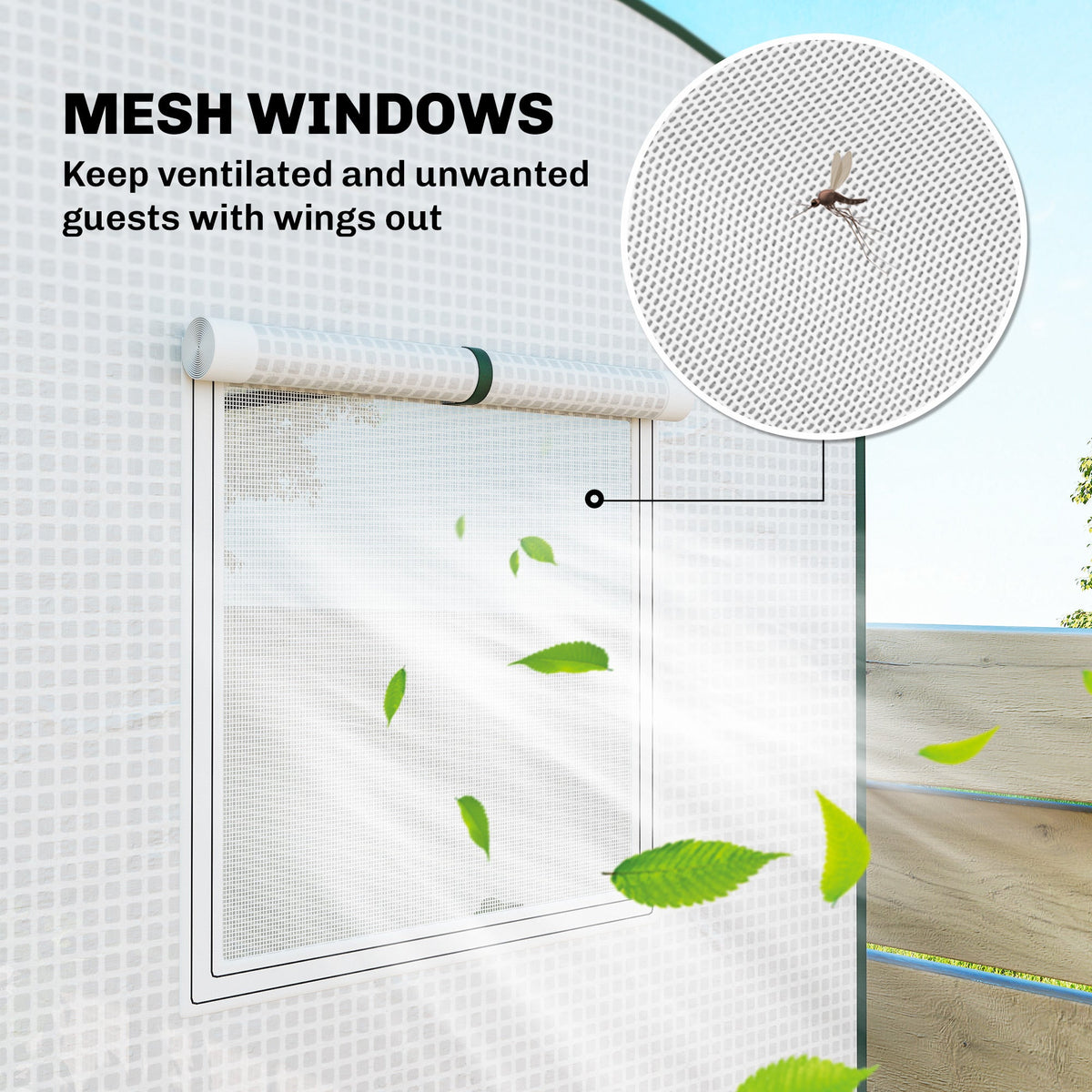 78.7" x 29.5" x 74" Mini Greenhouse, White