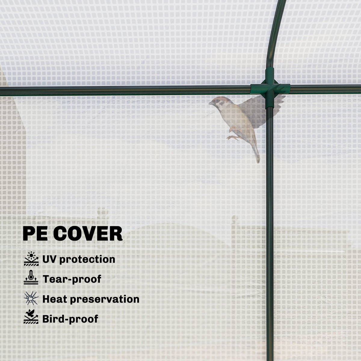 78.7" x 29.5" x 74" Mini Greenhouse, White