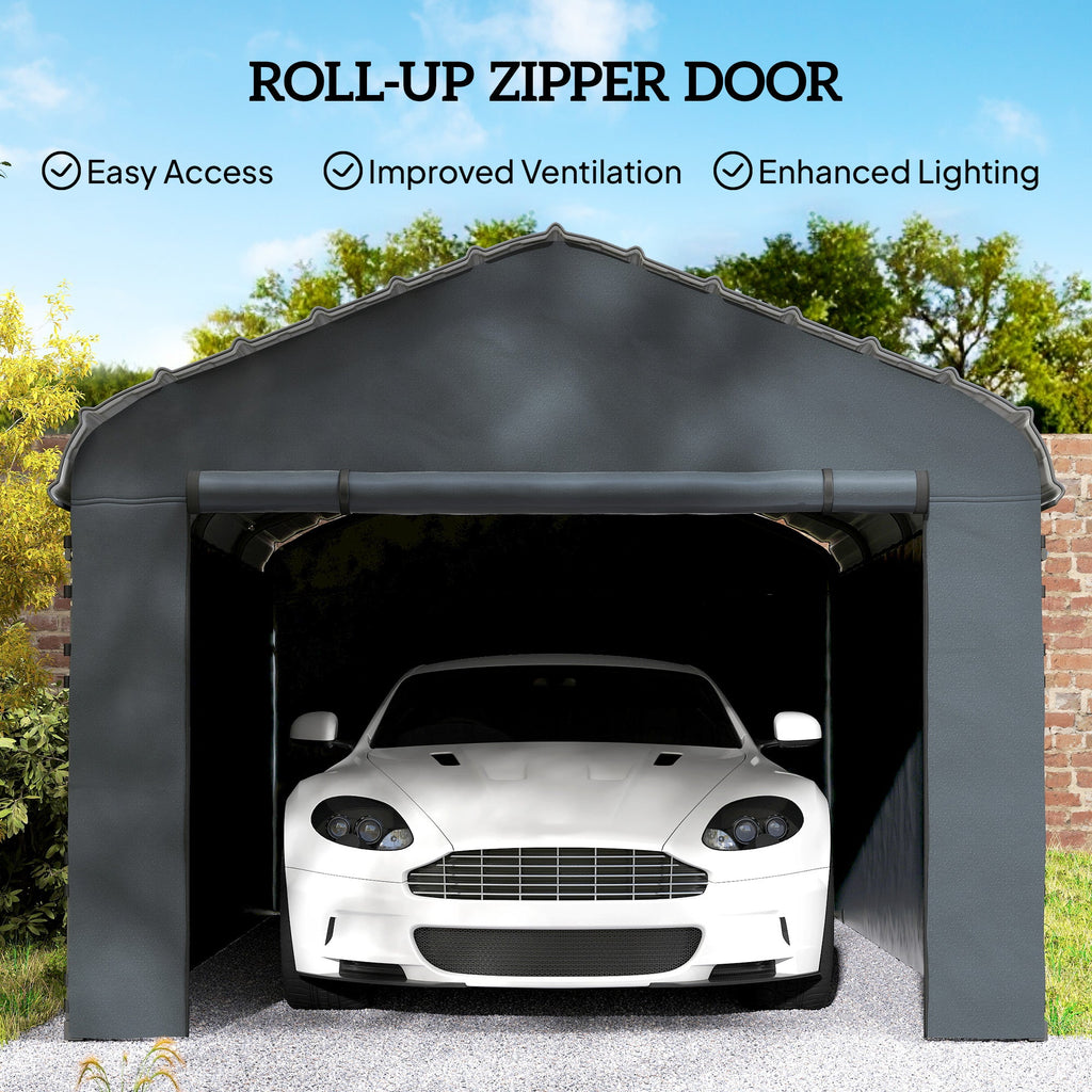 Carport Sidewall Panels Set of 4 for 10' x 15' Carports in Dark Gray