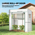 77.2" x 30.3" x 77.6" Lean-to Tomato Greenhouse, White