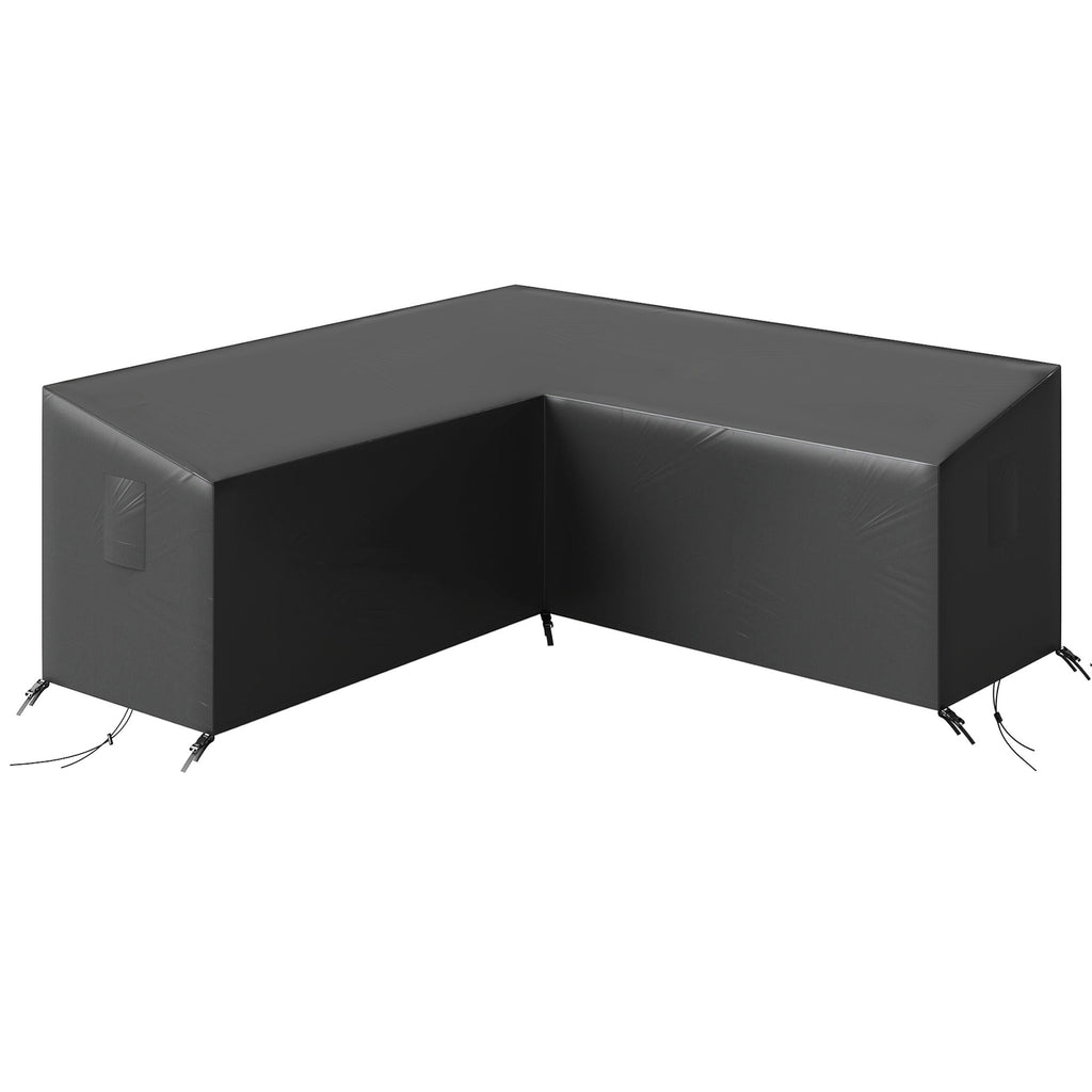 V-Shaped Garden Furniture Cover with Air Vent, 216 x 216 cm, Black