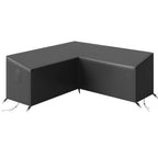 V-Shaped Garden Furniture Cover with Air Vent, 216 x 216 cm, Black