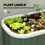 7' x 2' x 2' Galvanized Raised Garden Bed with Gloves, Light Green