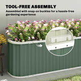 7' x 2' x 2' Galvanized Raised Garden Bed with Gloves, Light Green
