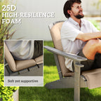 4-Piece Adirondack Chair Cushions, 49" x 20" x 2", Beige