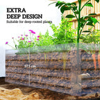 6' x 3' x 2' Galvanized Raised Garden Bed for Vegetables, Light Grey