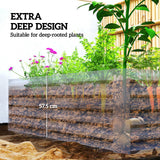 6' x 3' x 2' Galvanized Raised Garden Bed for Vegetables, Light Grey
