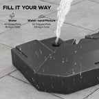 2-Piece Cantilever Umbrella Base Weight Set, 231 lb, Black