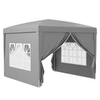 10' x 10' Outdoor Pop-Up Party Tent with Carry Bag, Light Grey