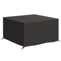 125 x 125 x 74 cm Garden Furniture Cover with Air Vent, Black