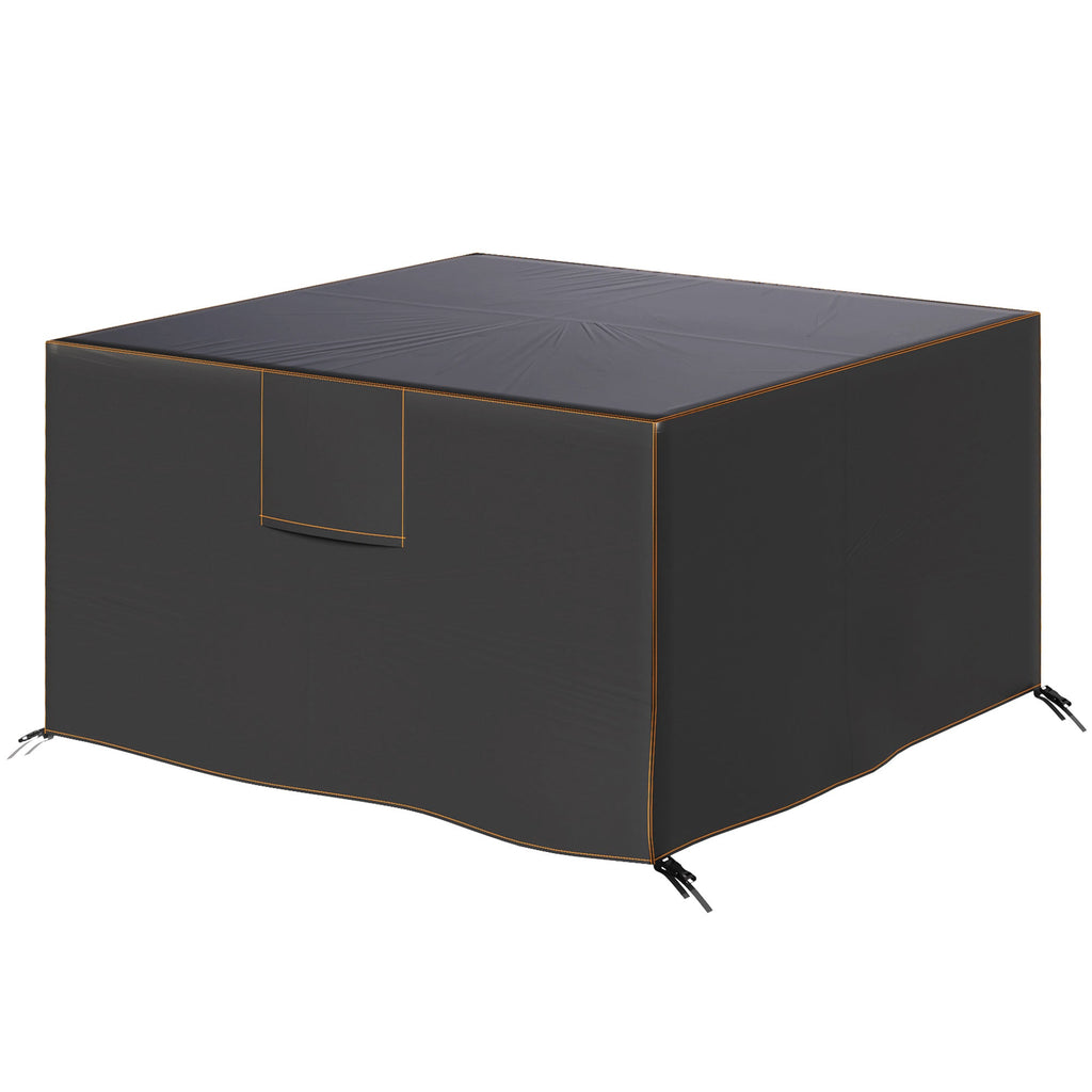 125 x 125 x 74 cm Garden Furniture Cover with Air Vent, Black