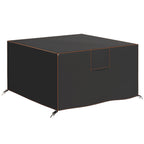 125 x 125 x 74 cm Garden Furniture Cover with Air Vent, Black