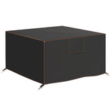 125 x 125 x 74 cm Garden Furniture Cover with Air Vent, Black