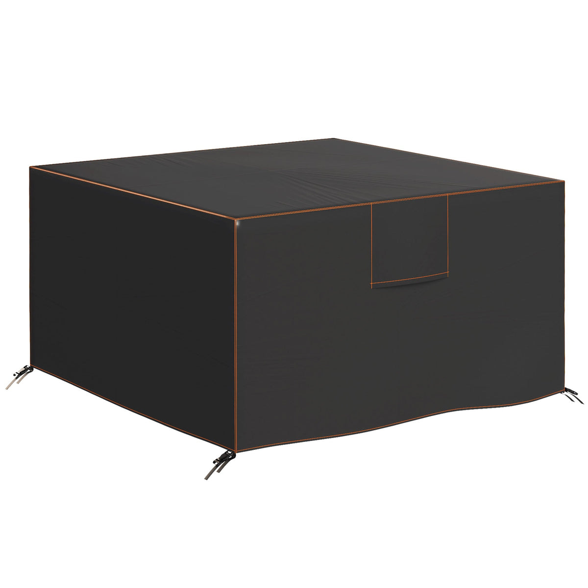 125 x 125 x 74 cm Garden Furniture Cover with Air Vent, Black