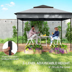 10.7 x 10.7ft Pop-Up Gazebo with Mesh Curtains & UV30 Roof, Dark Grey