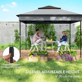 10.7 x 10.7ft Pop-Up Gazebo with Mesh Curtains & UV30 Roof, Dark Grey