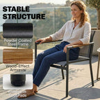 4-Seater Outdoor Sofa Set with Loveseat, 2 Armchairs & Metal Table, Mesh, Grey