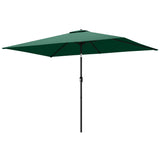3 x 2 m Garden Parasol with Crank Handle and Tilt Function, Green