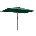 3 x 2 m Garden Parasol with Crank Handle and Tilt Function, Green