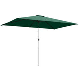 3 x 2 m Garden Parasol with Crank Handle and Tilt Function, Green