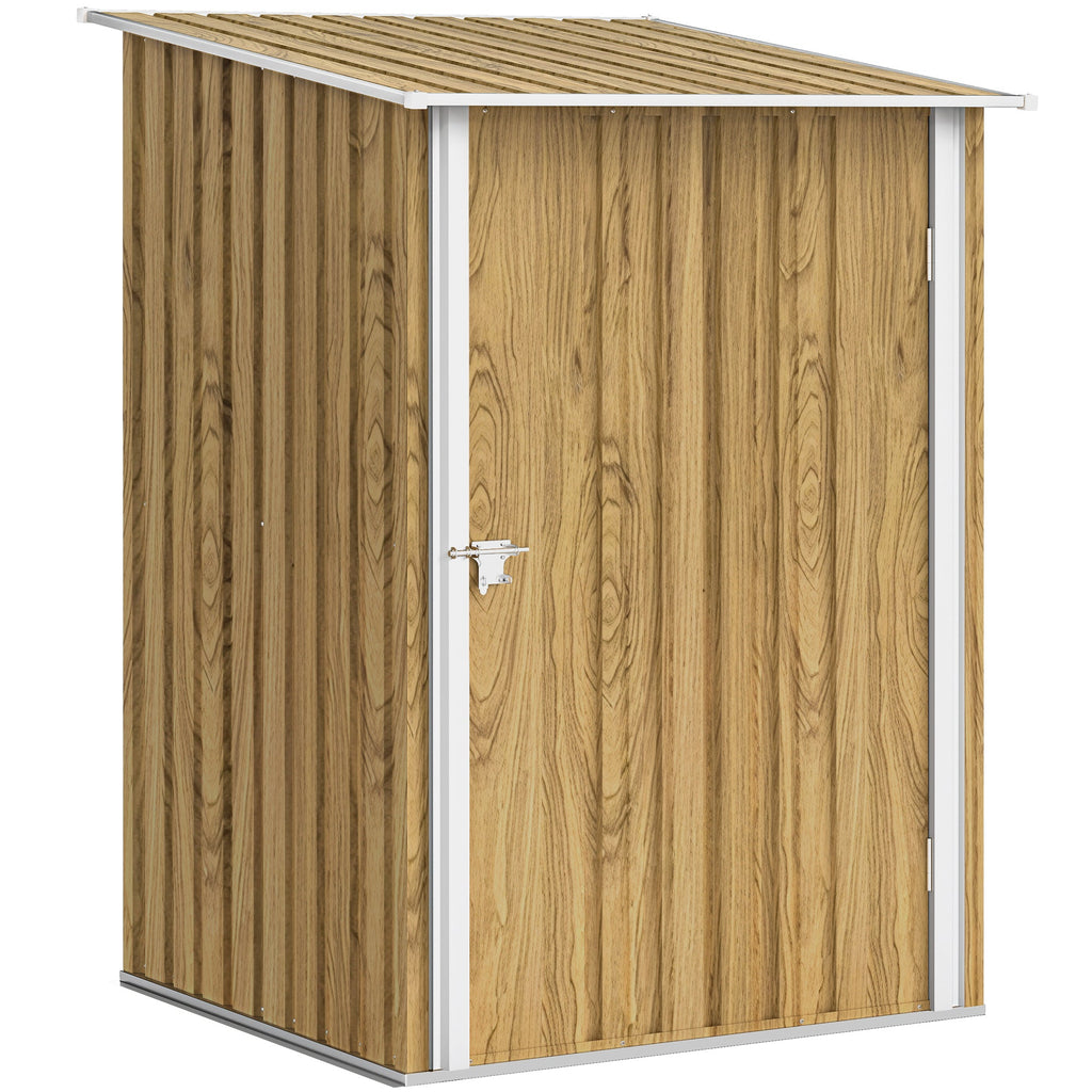 3' x 3' Lean-to Garden Storage Shed with Lockable Door & Galvanized Steel Construction