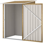 3' x 3' Lean-to Garden Storage Shed with Lockable Door & Galvanized Steel Construction