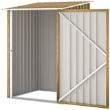 3' x 3' Lean-to Garden Storage Shed with Lockable Door & Galvanized Steel Construction