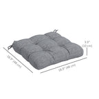 4-Piece Patio Chair Cushions Set with Ties, 19" x 19" x 4"
