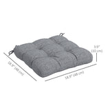 4-Piece Patio Chair Cushions Set with Ties, 19" x 19" x 4"