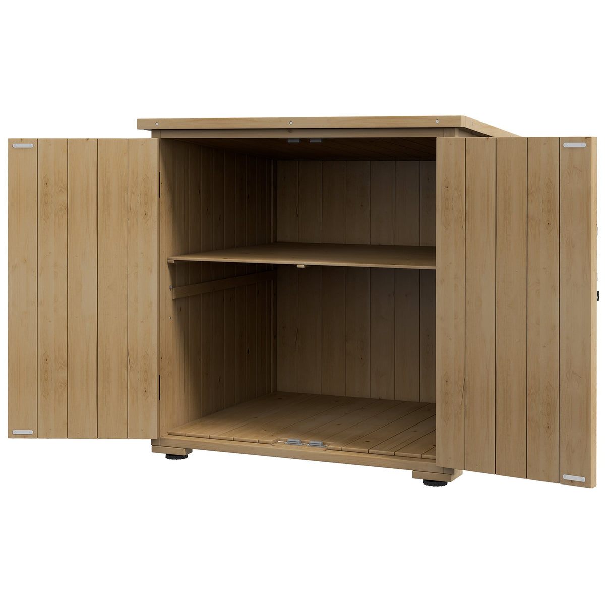 Wood Garden Shed with Adjustable Shelf and Double Doors