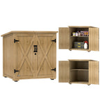 Wood Garden Shed with Adjustable Shelf and Double Doors