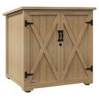 Wood Garden Shed with Adjustable Shelf and Double Doors