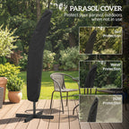 3 m Cantilever Parasol with Weights, Cover & Cross Base, Sand