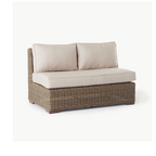 Sausalito Sectional Double Armless Loveseat in Natural