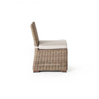 Carmel Dining Side Chair in Natural All-Weather Wicker